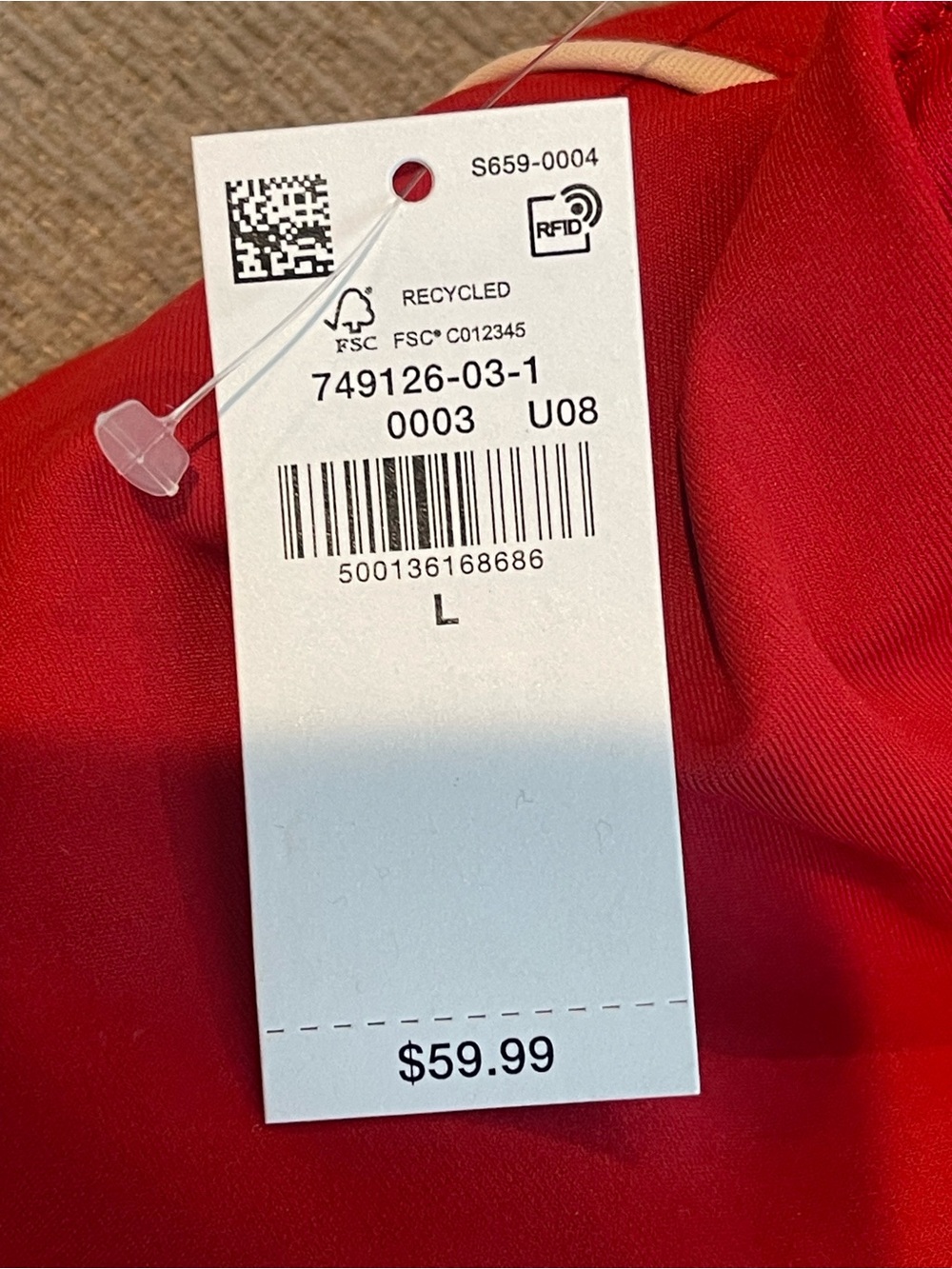 Old Navy Active Red Powersoft Go-Dry Tennis Dress Pickleball Pocket Built in Bra - Picture 7 of 15